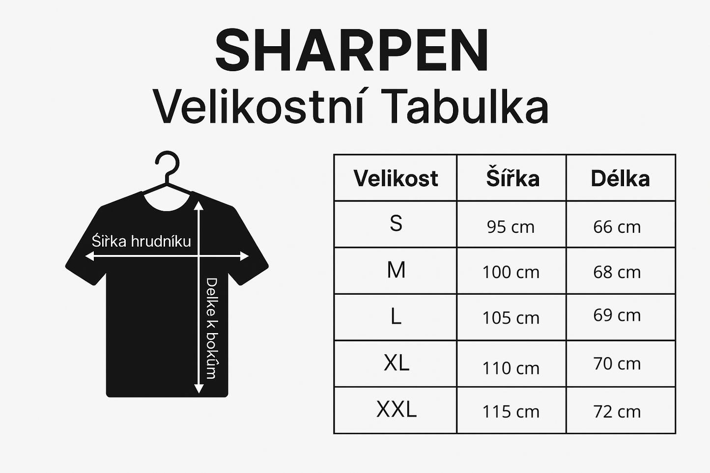 🖤Tričko se zúženým střihem (S–XXL)